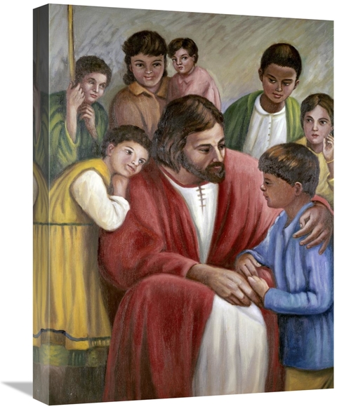 Global Gallery GCS-276721-22-142 22 in. Christ & The Children of All R