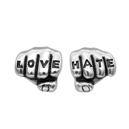 Love ‚Äôn‚Äô Hate Tattooed Hands Earrings