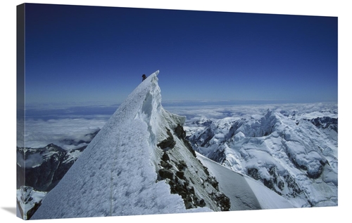 Global Gallery GCS-453515-2436-142 24 x 36 in. Climber on Summit of Mo