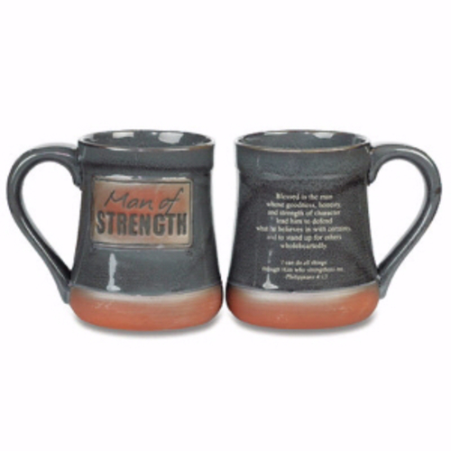 Cathedral Art-DBA Abbey Gift 068172 20 oz Mug Pottery Man of Strength&