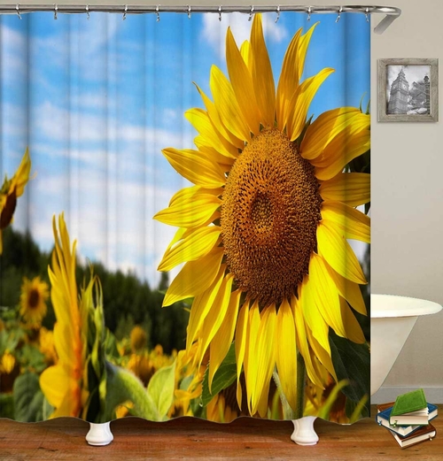 Gorgeous Yellow Sunflower Shower Curtain