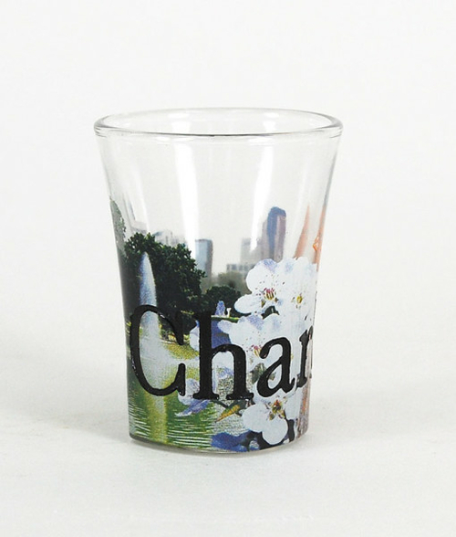 Americaware SGCHR01 Charlotte Full Color Etched Shot Glass