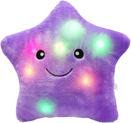 Creative Twinkle Star Glowing LED Night Light Plush Pillows Stuffed