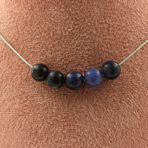 Sodalite 8 mm 5 beads necklace