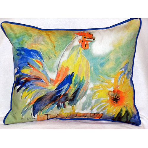 Betsy Drake HJ265 Betsy's Rooster Large Indoor-Outdoor Pillow 16