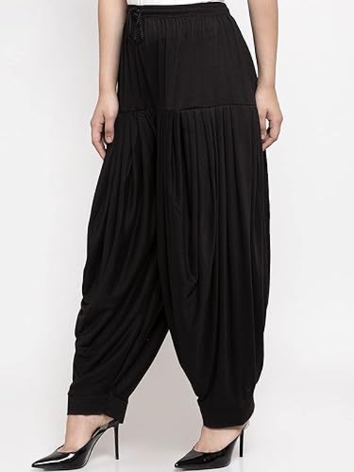 semi Patiala Pure Cotton (Black,Skin)