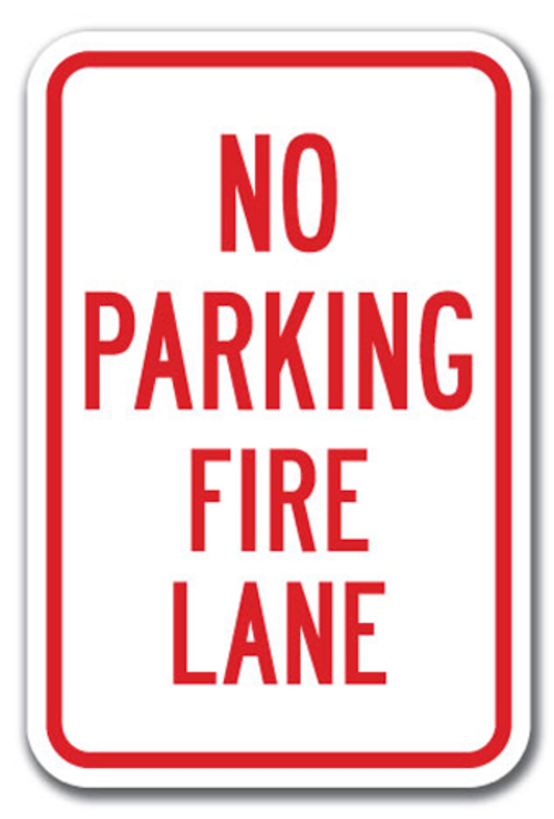 SignMission A-1218 Fire Lane - No PK Fire L 12 x 18 in. No Parking Fir
