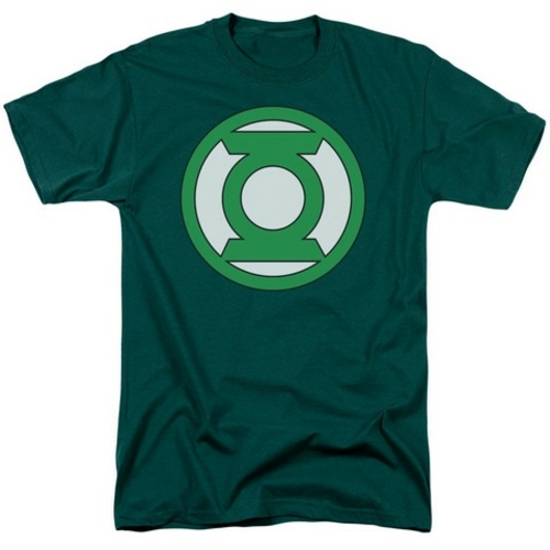 Trevco Green Lantern-Lantern Logo Short Sleeve Adult 18-1 Tee, Hun