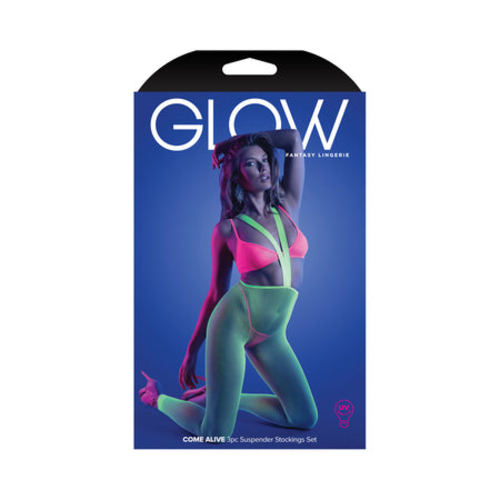 Spocket Dropship Fantasy Lingerie Glow Come Alive 3 Piece