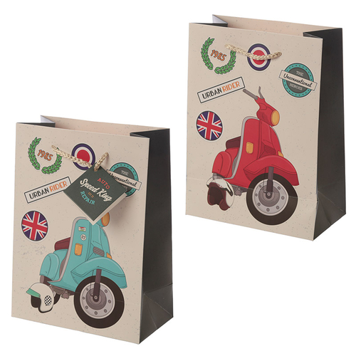 Novelty Scooter Design Medium Gift Bag