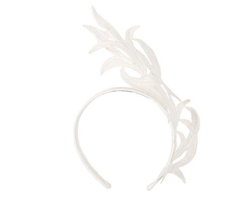 Ivory lace crown fascinator headband