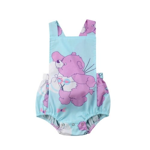 Baby Boys Girls Sleeveless Bear Romper 