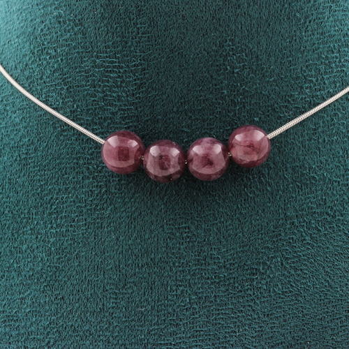 Lepidolite 8 mm 4 beads necklace.