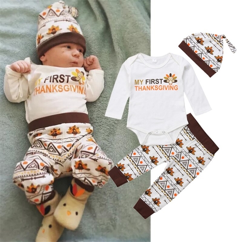 Casual Baby Boy Girl Thanksgiving Outfits