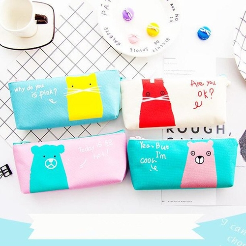 Cute animals School Pencil Case Students