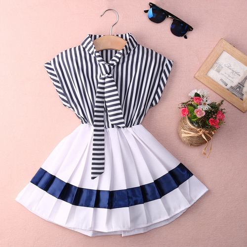 Retail 2016 Summer Style Baby Infant Girl Navy