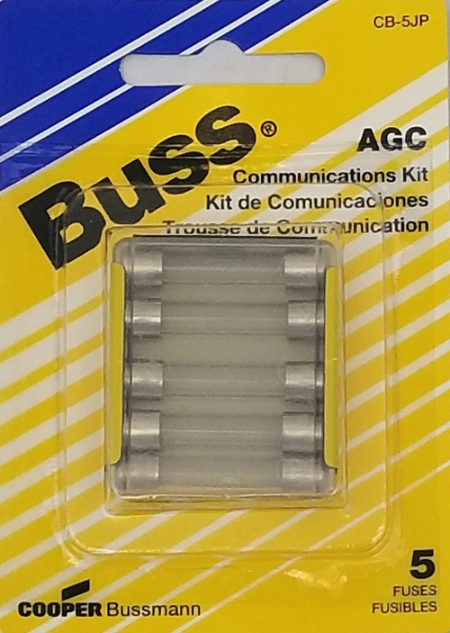 Barjan 058BPCB5JP SVR Phone & Entertainment Fuse, Pack of 5