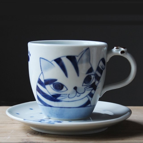 Hand-painted Cat Series Coffee Mug