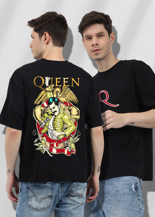 Queen Band Men Oversized Printed T-Shirt