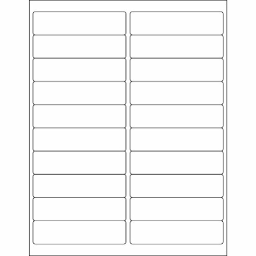 Box Partners LL121 4 x 1 in. White Rectangle Laser Labels - Pack of 20