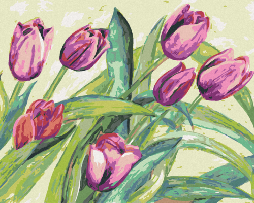 Paint by Numbers - PURPLE TULIPS