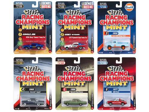 2018 Mint Release 2 Set A of 6 Cars 1/64 Diecast Models by Racing
