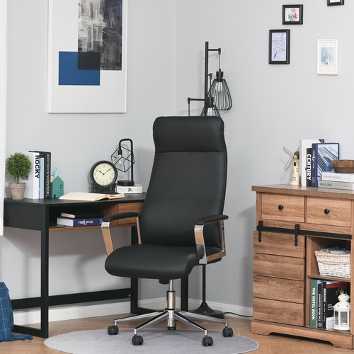 Vinsetto Office Chair Faux Leather High-Back Rocker Swivel Computer