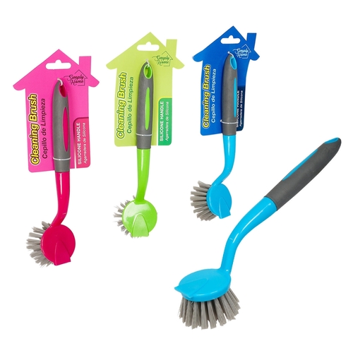 DDI 2349830 Round End Cleaning Brush with Silicone Handle - Assorted C