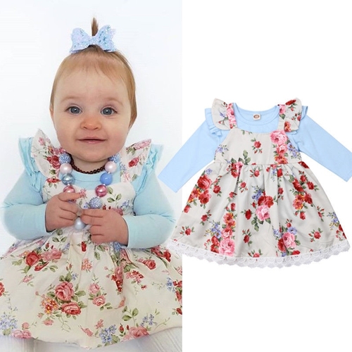 Pretty Kids Baby Girls Floral Ruffles Sets