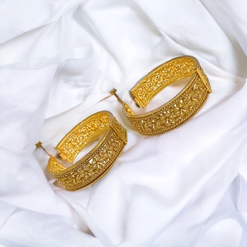 Radiant Gold Plated Bangles: Perfect Blend of Everyday Elegance
