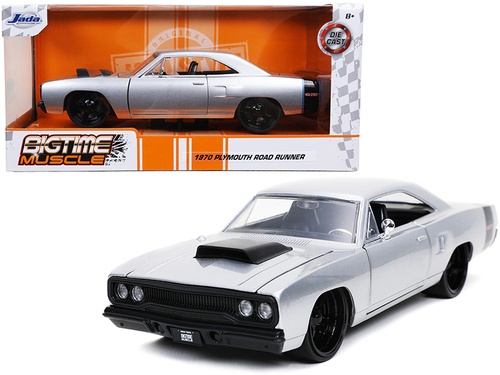 1970 Plymouth RoadRunner 440 Silver Metallic with Black Stripes