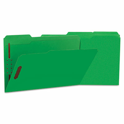 Universal 13526 Manila Folders- 2 Fasteners- .33 Tab- Legal- Green- 50