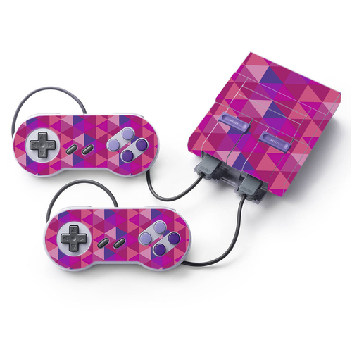 MightySkins NISUNES-Pink Kaleidoscope Skin for Nintendo Super NES Clas