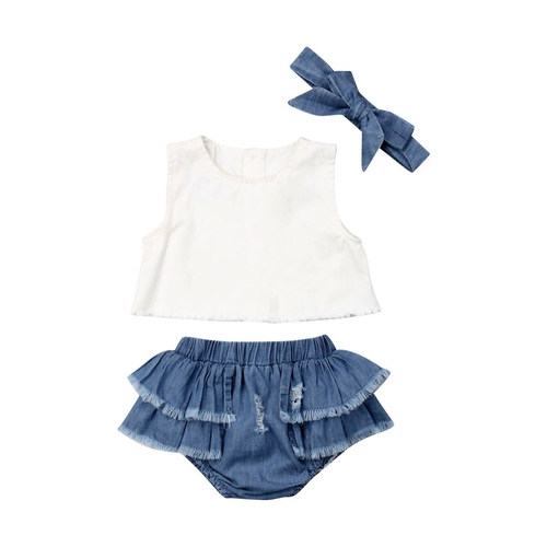 Cute Baby Girls Clothes Sets Summer 3Pcs