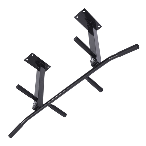 Soozier Wall Mounted Pull Up Bar and Dip Station Chin Up Bar Dip Stand