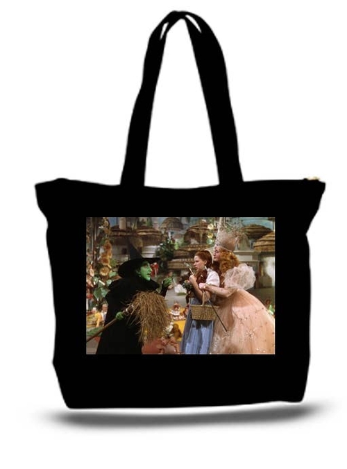 Wizard Of Oz Wicked Witch Large Tote New Zipper Bag