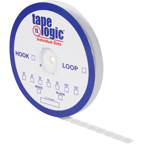 Tape Logic HLT158 0.88 in. White Hook Individual Tape Dots - Pack of 9