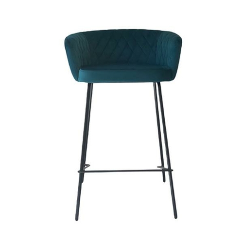 2 Pcs Cored Teal Kitchen Stool