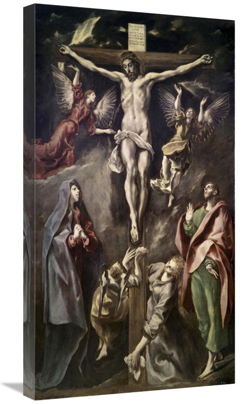 Global Gallery GCS-277477-30-142 30 in. Crucifixion with Virgin, M