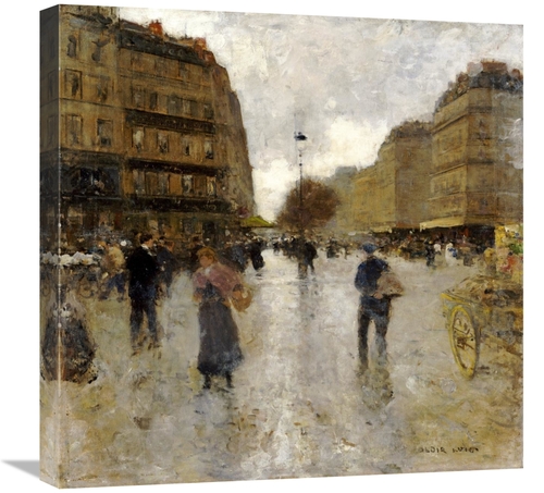 Global Gallery GCS-268254-22-142 22 in. Parisian Street Scene Art Prin