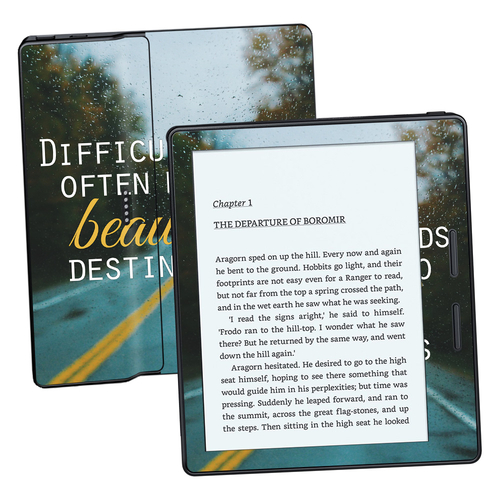 MightySkins AMKOA17-Difficult Roads Skin for Amazon Kindle Oasis 6 in.