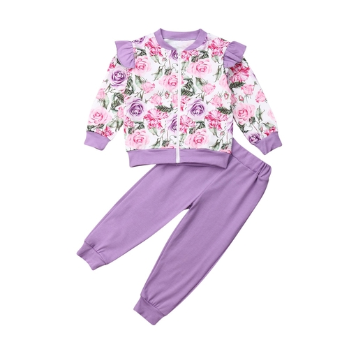 1 6Y Autumn Toddler Kid Baby Girl Flower Clothes