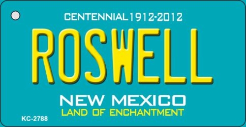 Smart Blonde KC-2788 1.5 x 3 in. Roswell Teal New Mexico Novelty Metal