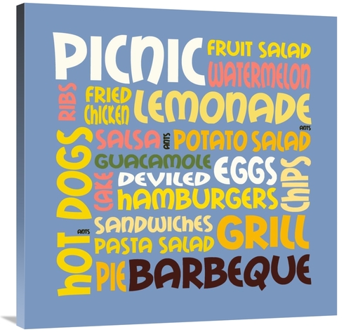 Global Gallery GCS-388372-3636-142 36 x 36 in. Mealtime - Picnic Art P