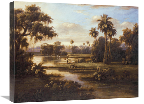 Global Gallery GCS-123237-1824-142 18 x 24 in. White Cranes Art Print 