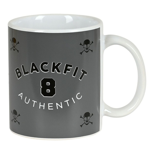 Mug BlackFit8 Skull Ceramic Black Grey (350 ml)