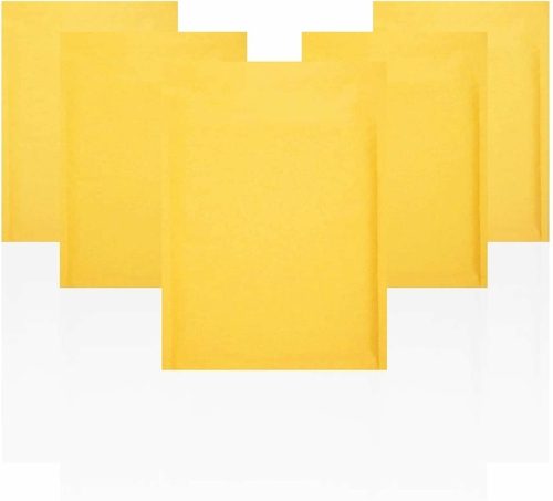 Pack of 10 Yellow Kraft Bubble Mailers 9.5 x 13 Paper Cushion Padded