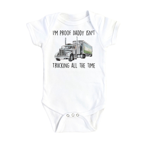 Main Trucker Silver - Baby Boy Girl Clothes Infant Bodysuit Funny Cute image