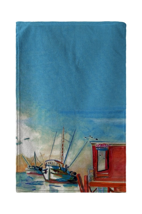 Betsy Drake BT308 30 x 50 in. Shrimp Boat Beach Towel