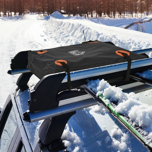 HOMCOM Car Roof Bag for Any Car / Van or SUV With or Without Roof Rack